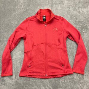 The North Face Agave Fleece Jacket Women’s Coral Red Size Medium Full Zip